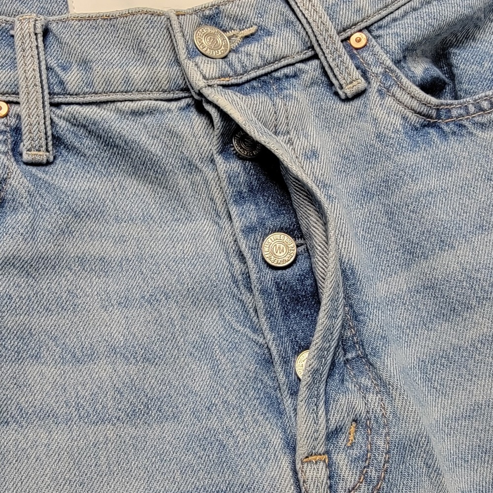 Mother The Rambler Ankle Jeans Women's 28 Bucket List Light Wash Button Fly USA - Picture 10 of 13